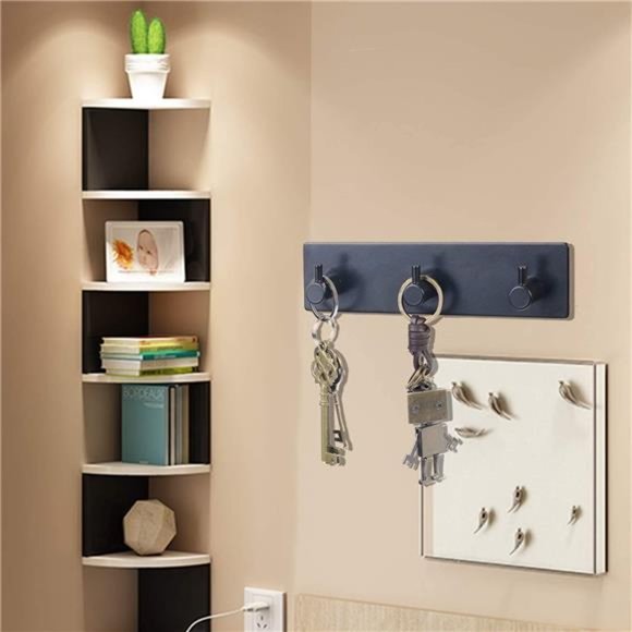 Key Holder for Wall Self Adhesive Key Hook for Wall No Damage Key Rack for Wall - Picture 5 of 6